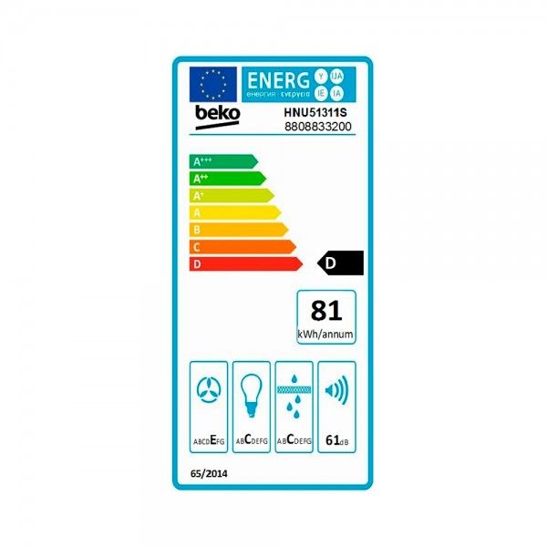 Exaustor de Encastre BEKO HNU51311S