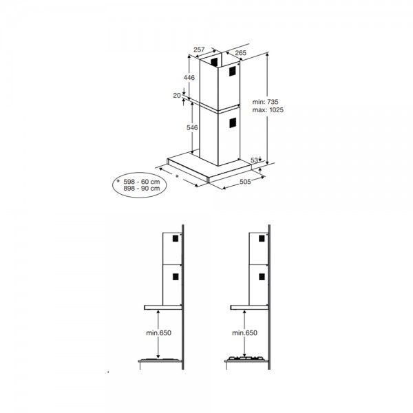 Exaustor BEKO BHCB 61622 BXH