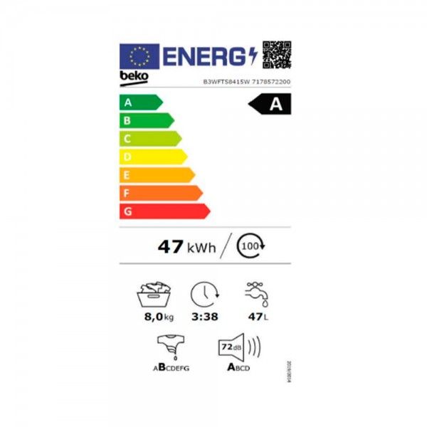 M�quina de Lavar Roupa BEKO B3WFT58415W