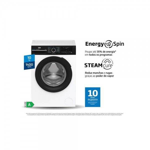M�quina de Lavar Roupa BEKO EnergySpin BM3WFU41041W