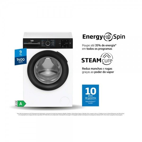 M�quina de Lavar Roupa EnergySpin BEKO BM3WFSU39413