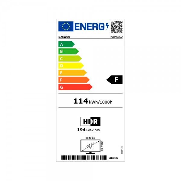 TV LED 4K DAEWOO 70DM73UA