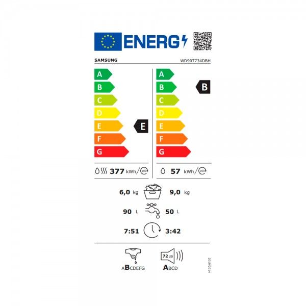 M�quina de Lavar e Secar Roupa SAMSUNG WD90T734DBH/S3