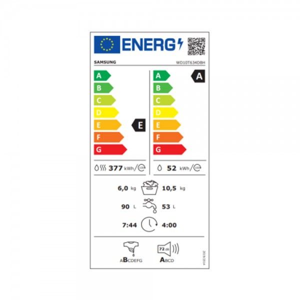 M�quina de Lavar e Secar Roupa SAMSUNG WD10T634DBH