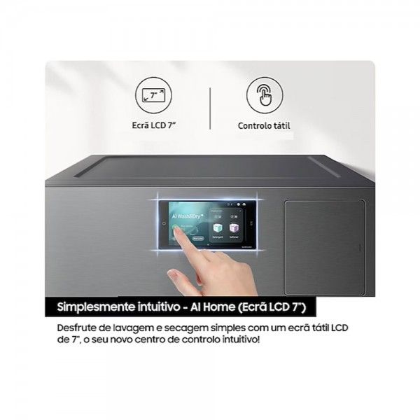 Máquina de Lavar e Secar Roupa SAMSUNG Bespoke AI Laundry Combo WD18DB8995BZT2 Máquina de Lavar e Secar Roupa SAMSUNG Bespoke AI Laundry Combo WD18DB8995BZT2