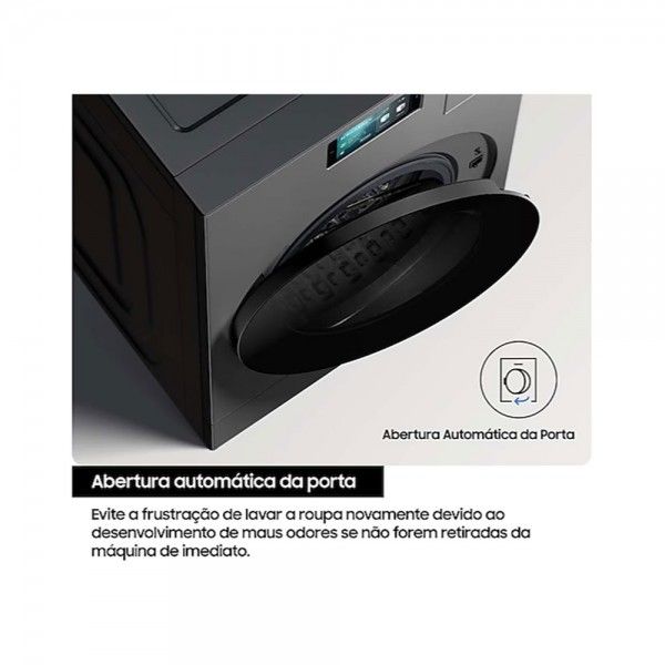Máquina de Lavar e Secar Roupa SAMSUNG Bespoke AI Laundry Combo WD18DB8995BZT2 Máquina de Lavar e Secar Roupa SAMSUNG Bespoke AI Laundry Combo WD18DB8995BZT2