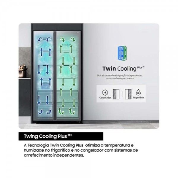 Frigorífico Americano SAMSUNG RS70F66KBTEF Frigorífico Americano SAMSUNG RS70F66KBTEF