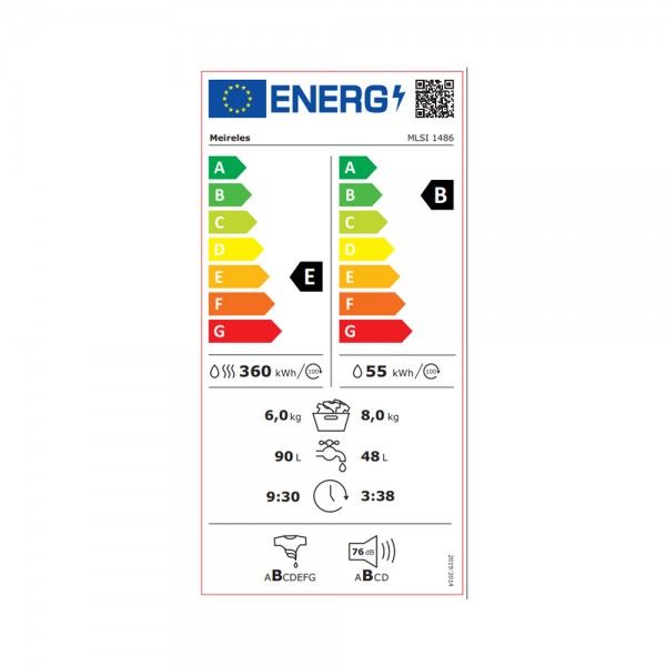 M�quina de Lavar e Secar de Integrar MEIRELES MLSI 1486