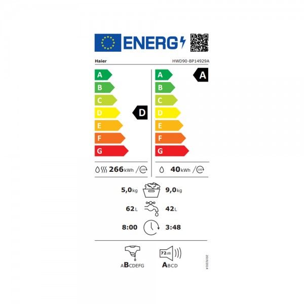 M�quina de Lavar e Secar HAIER HWD90-BP14929A-S