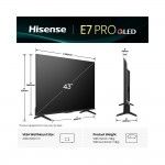 TV HISENSE 43' 43E7Q PRO (QLED - 4K Ultra HD - Smart TV - 108 cm)