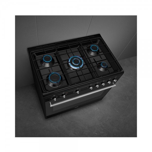 Fog�o com Placa a G�s SMEG CX91GMBL