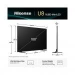 TV HISENSE 100" 100U8Q (Mini LED - 4K - Smart TV - 253 cm)