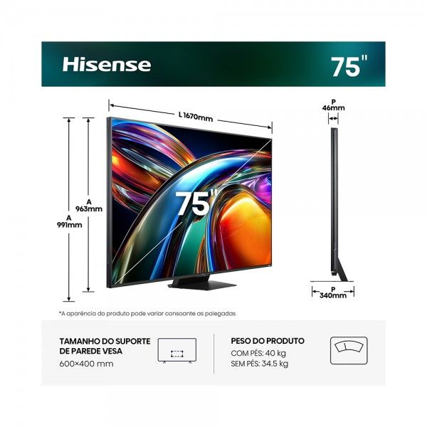 TV HISENSE 75
