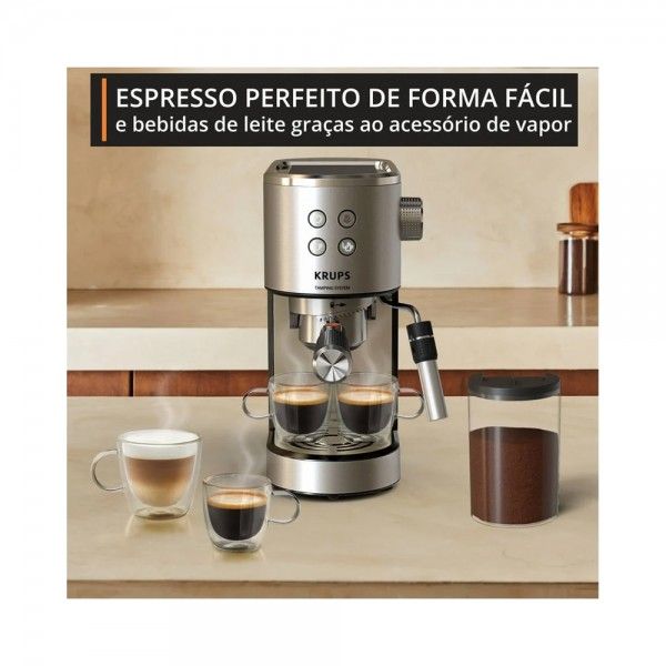 M�quina de Caf� Manual KRUPS Virtuoso + Tamping XP499EE0