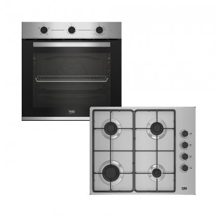 Placa a G�s BEKO HIGG 64103 SX + Forno BEKO BBIC12100XD