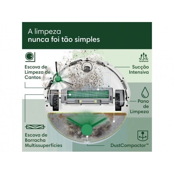 Aspirador Robot IROBOT Roomba Combo 205 DustCompactor branco