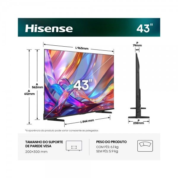 TV HISENSE 43