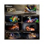 TV HISENSE 75" 75UR8S (RGB Mini LED - 4K - Smart TV - 189 cm
