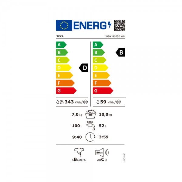 M�quina de Lavar e Secar Roupa TEKA WDK 81050 WH