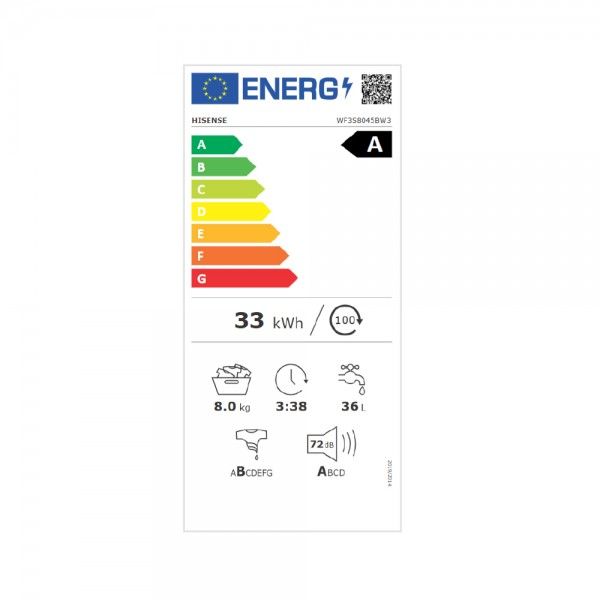 M�quina de Lavar Roupa HISENSE WF3S8045BW3