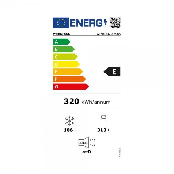 Frigor�fico com Congelador WHIRLPOOL WT70E 832 X