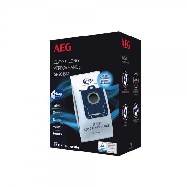 Kit de 12 Sacos para Aspirador AEG GR 201SM