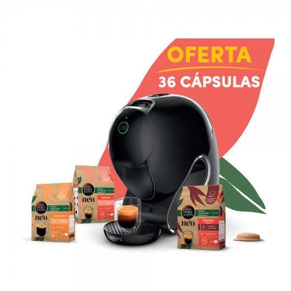 M�quina de Caf� KRUPS Dolce Gusto NEO KP8308P2 + 36 c�psulas de caf� (Preto)