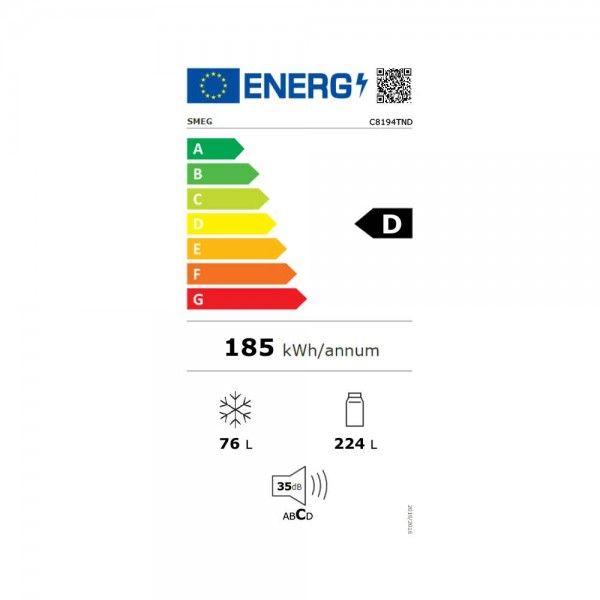 Frigor�fico Combinado de Encastre SMEG C8194TND