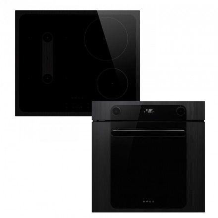 Conjunto SMEG MUSA | Placa Indu��o SI1B22641D + Forno SFP6201TB